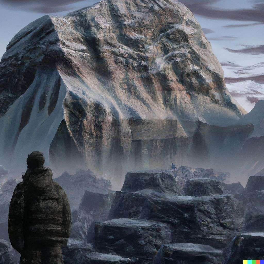 someone gazing at Mount Everest, Peter Gric print